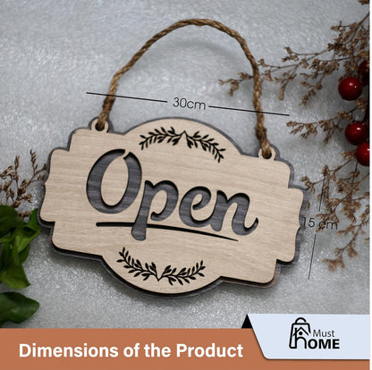 MustHome| Open Close sign board for Shop |15 x 30cm