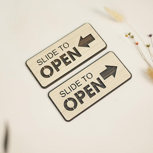 MustHome Slide to Open Stickers for Glass door |‎15x15cm
