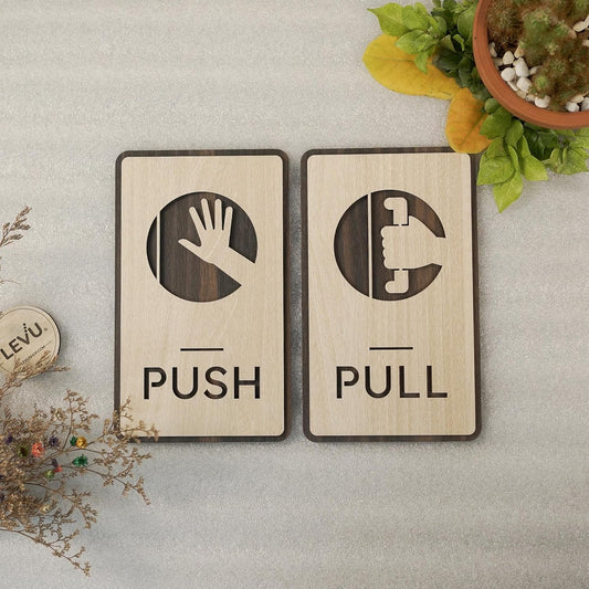 MustHome| Push pull stickers for door | 12x20 cm