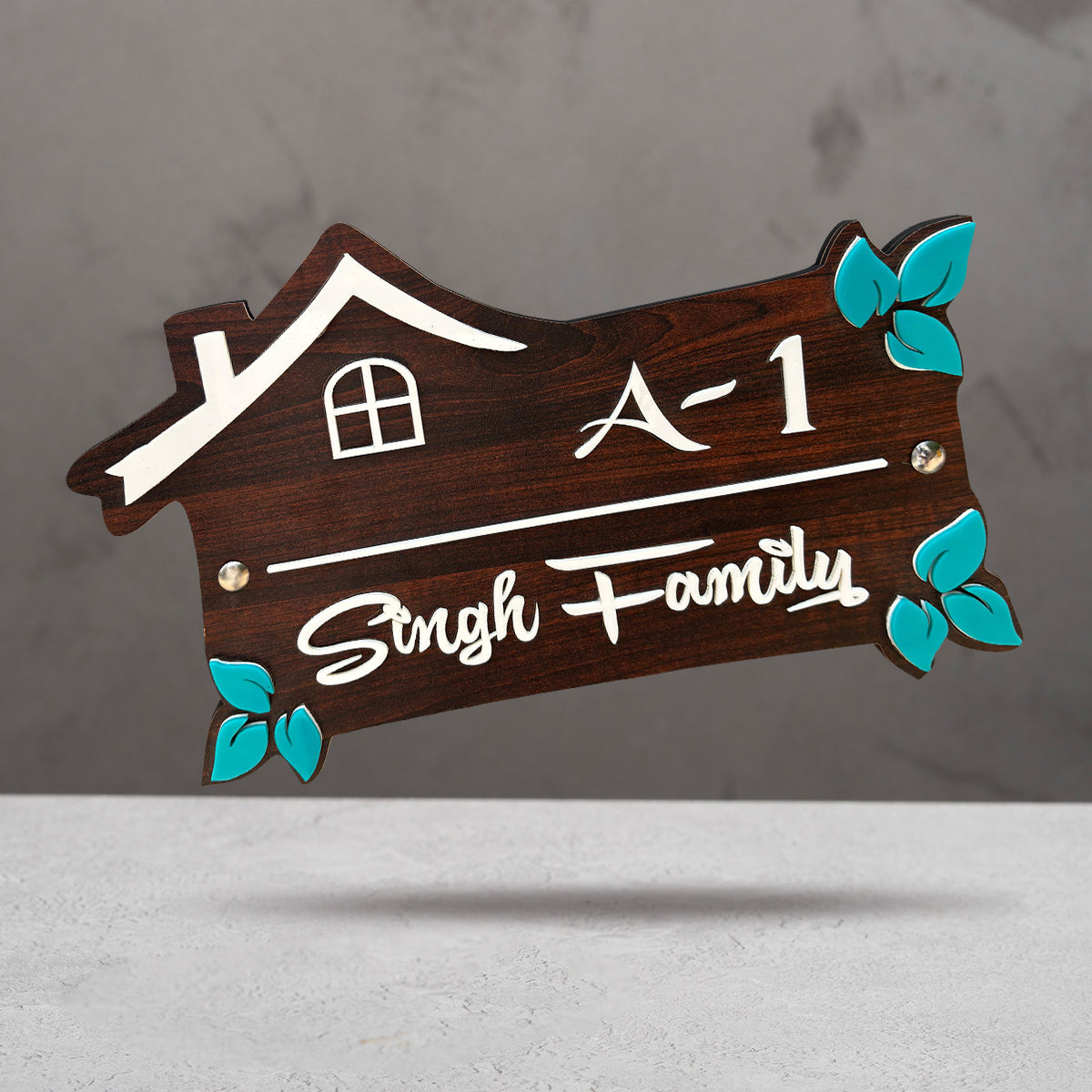 MustHome Name plate for home entrance | 11x6 cm
