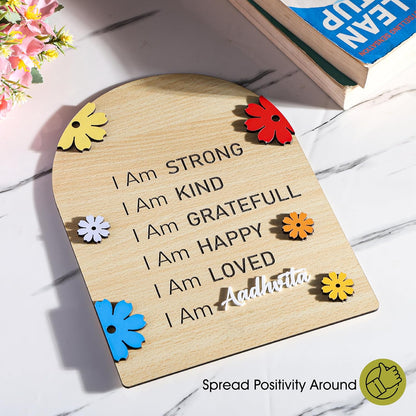 MustHome Daily Affirmation Quotes with Peronalised name |25 x 20 cm