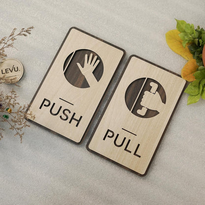 MustHome| Push pull stickers for door | 12x20 cm
