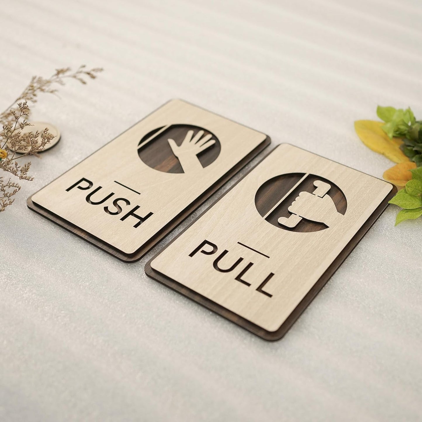 MustHome| Push pull stickers for door | 12x20 cm