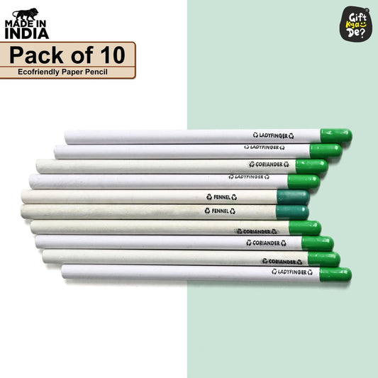 Buy Eco-Friendly Paper Seed Pencil (Pack Of 10) Online - Giff Kya De