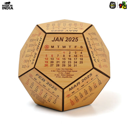 3D Pentagon Desk Calendar 2025 | Table Calendar | Eco-Friendly