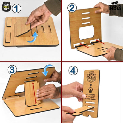 3 Level Portable Laptop Stand with Portable Mobile Holder Combo | Work From Home | Corporate Gifts