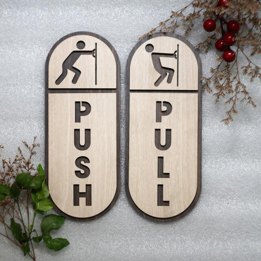 MustHome Push Pull Stickers for Glass door|6inches