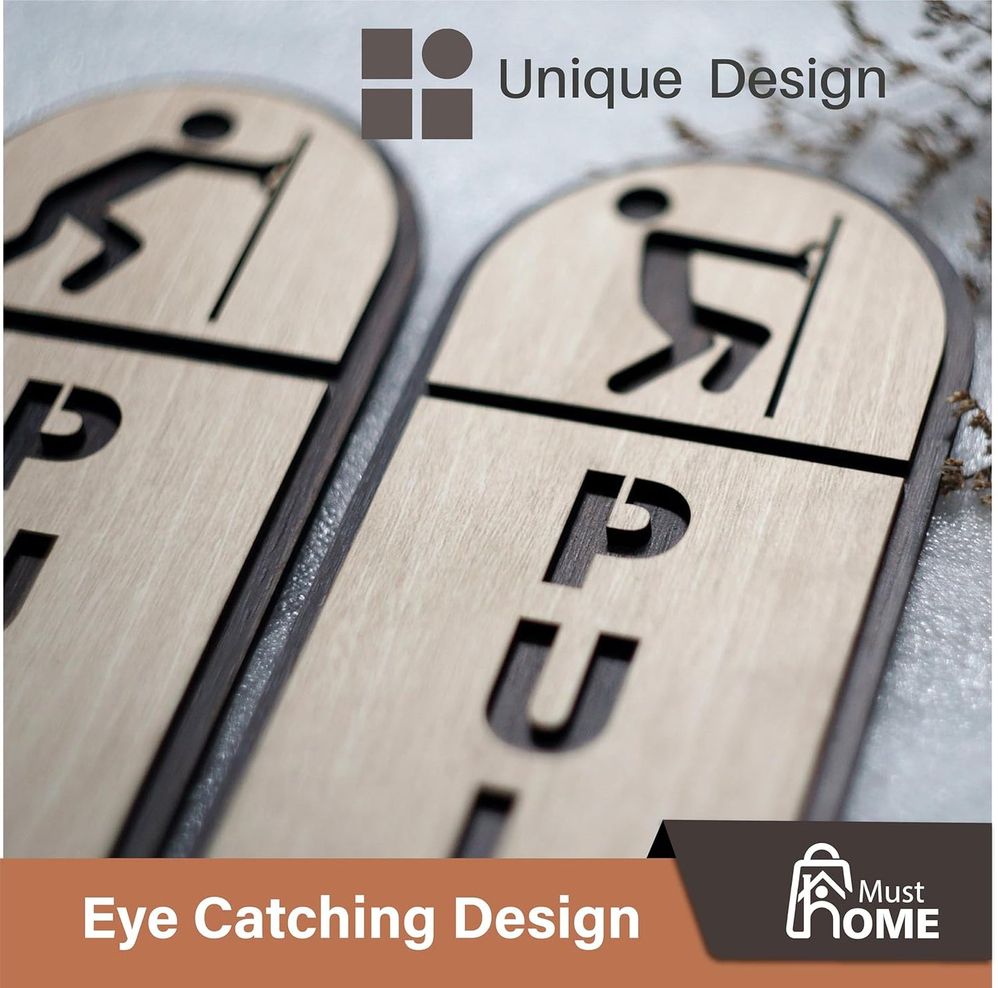 MustHome Push Pull Stickers for Glass door|6inches