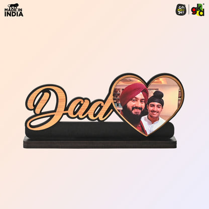 Personalized Gift for Dad – Wooden Photo Frame with Custom Image - Father’s Day Gift - Gift For Dad