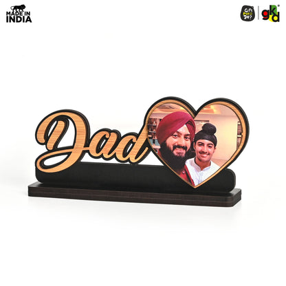 Personalized Gift for Dad – Wooden Photo Frame with Custom Image - Father’s Day Gift - Gift For Dad