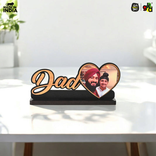 Personalized Gift for Dad – Wooden Photo Frame with Custom Image - Father’s Day Gift - Gift For Dad
