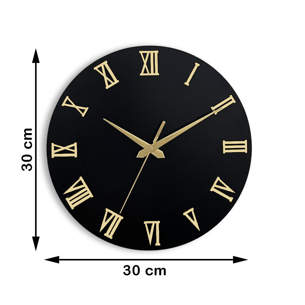 STYLISH ROMAN WOODEN WALL CLOCK