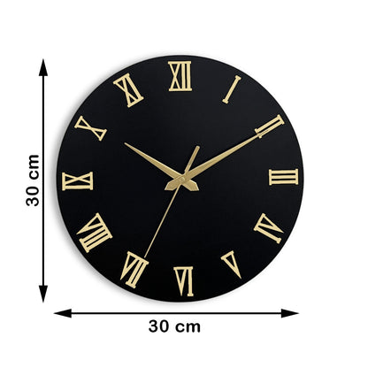 STYLISH ROMAN WOODEN WALL CLOCK