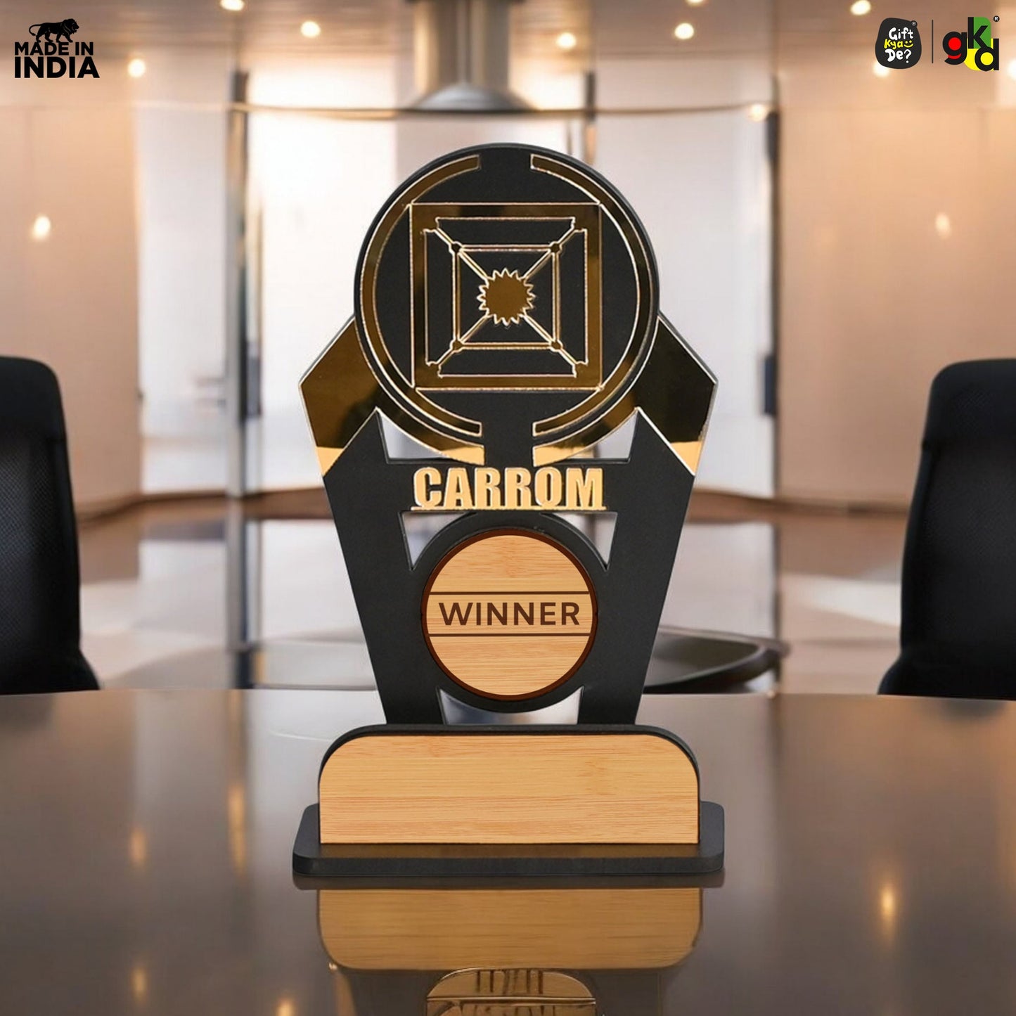 Sports Winner Trophy |  Wooden Victory Award | Perfect for Sports Mementos 8 x 4 Inches