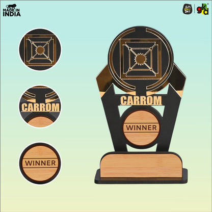 Sports Winner Trophy |  Wooden Victory Award | Perfect for Sports Mementos 8 x 4 Inches