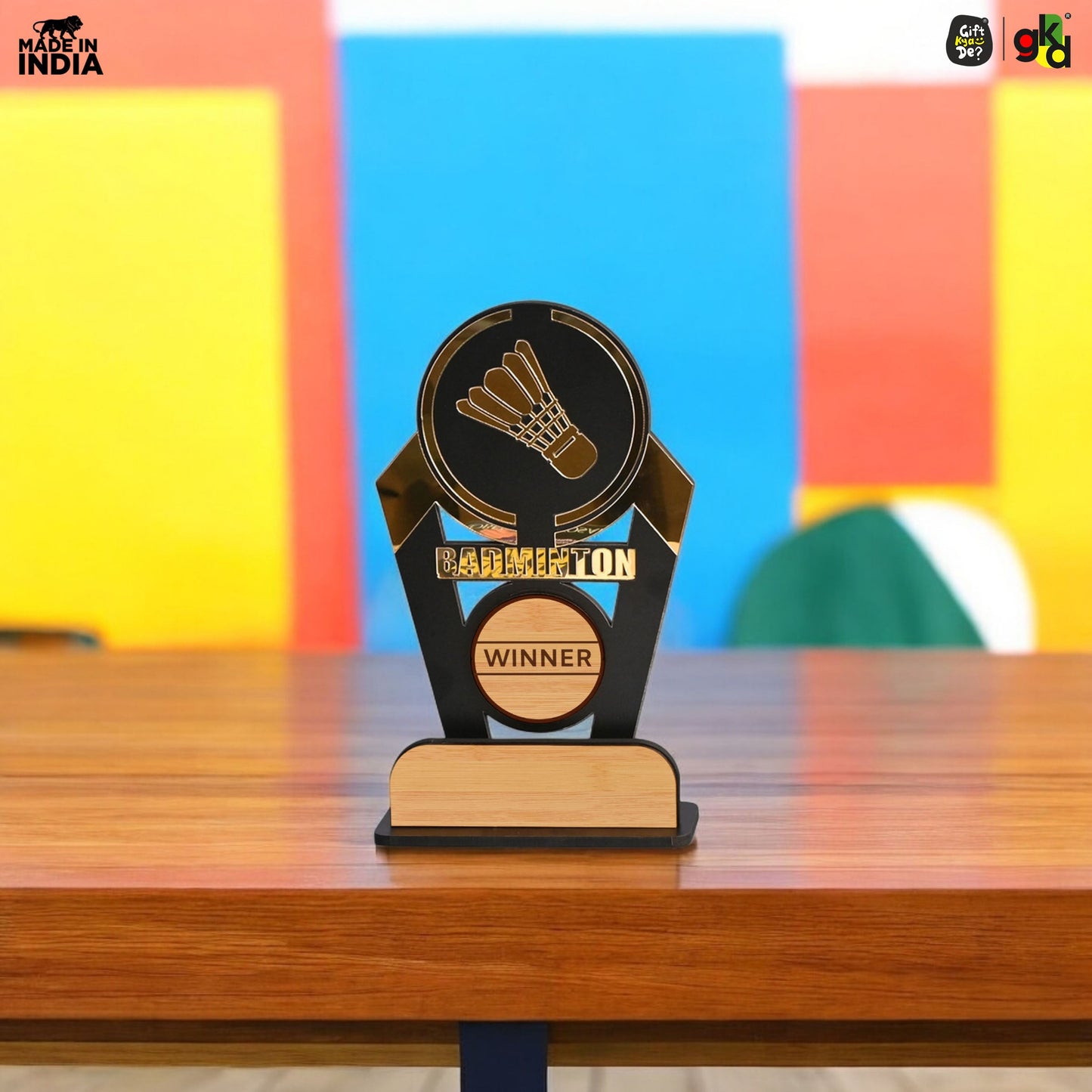 Sports Winner Trophy |  Wooden Victory Award | Perfect for Sports Mementos 8 x 4 Inches