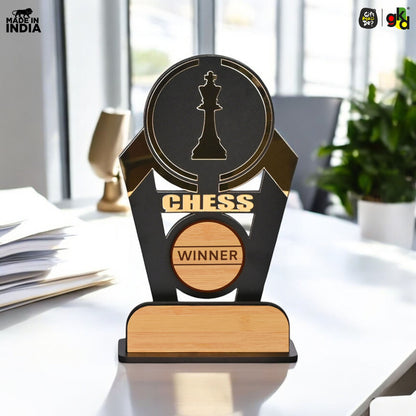 Sports Winner Trophy |  Wooden Victory Award | Perfect for Sports Mementos 8 x 4 Inches
