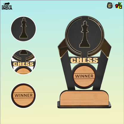 Sports Winner Trophy |  Wooden Victory Award | Perfect for Sports Mementos 8 x 4 Inches