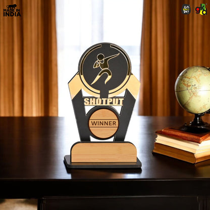 Sports Winner Trophy |  Wooden Victory Award | Perfect for Sports Mementos 8 x 4 Inches