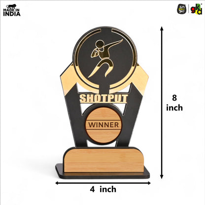 Sports Winner Trophy |  Wooden Victory Award | Perfect for Sports Mementos 8 x 4 Inches