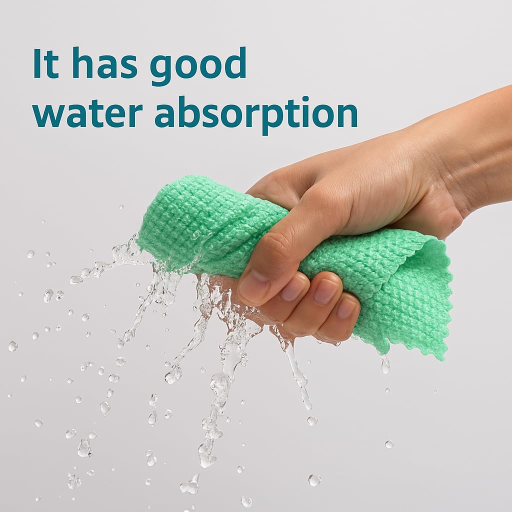 Reusable Microfiber Cleaning Towels Dispenser Box – Drying Wipes, 180GSM, |8 by 8 Inch|