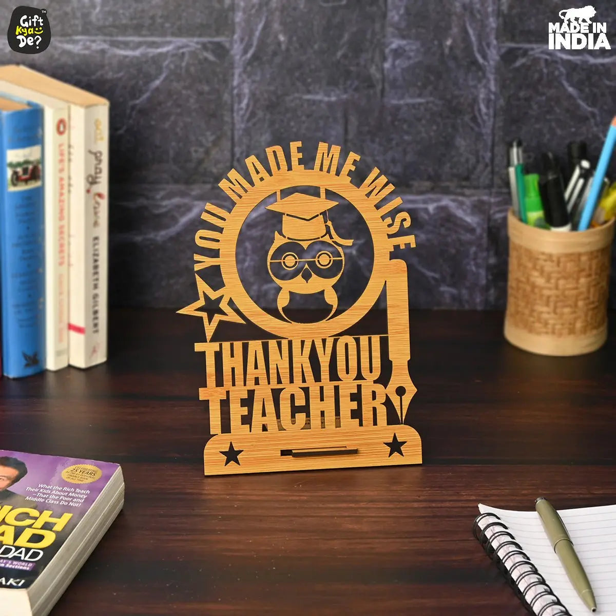 Teacher Day Wooden Decorative Table Top  | Unique Teacher's Gift  | Farewell Gifts
