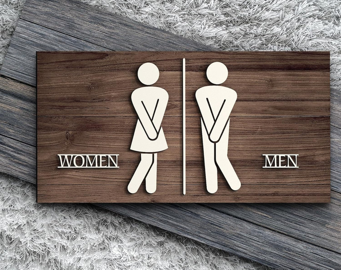MustHome |Sign Board Self-Adhesive Wall Sticker for washroom,Restroom,Office,30 X15 cm