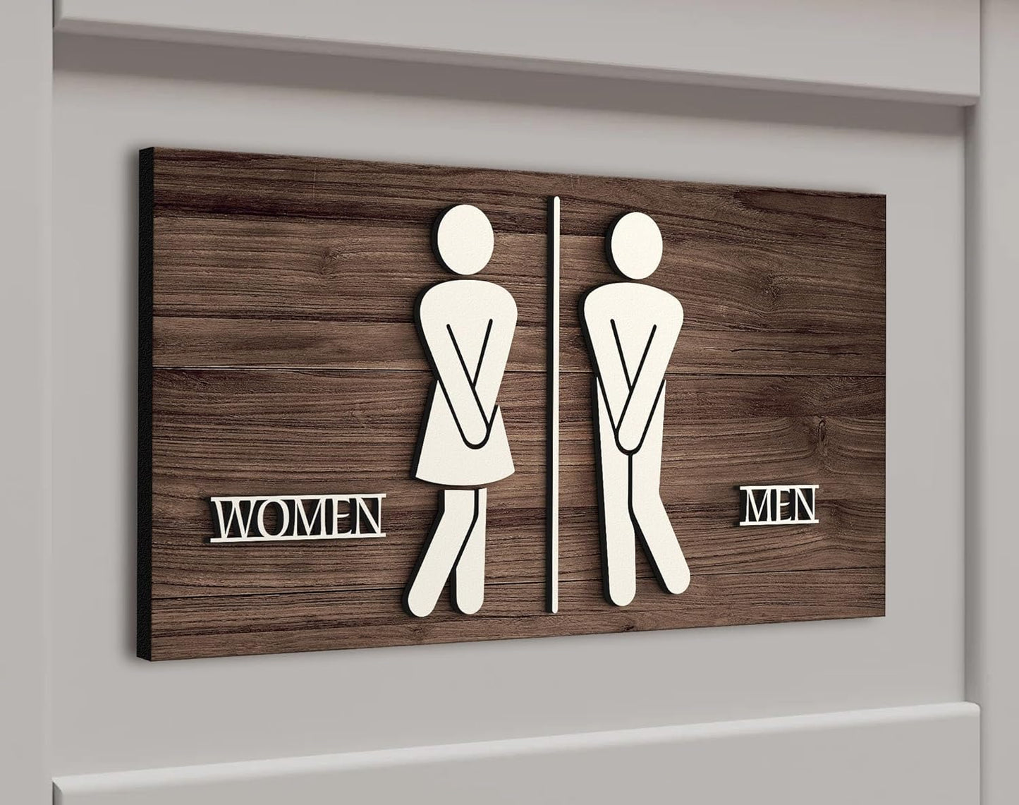 MustHome |Sign Board Self-Adhesive Wall Sticker for washroom,Restroom,Office,30 X15 cm