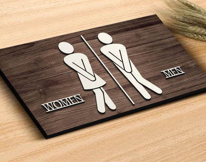 FusionEdge Home |Sign Board Self-Adhesive Wall Sticker for washroom,Restroom,Office,30 X15 cm