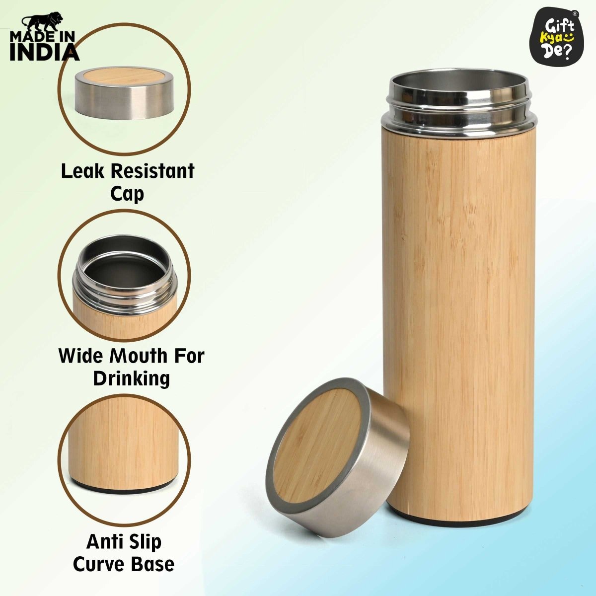 Buy Eco-Friendly Bamboo Water Bottle – Sustainable Hydration Solution & Customized