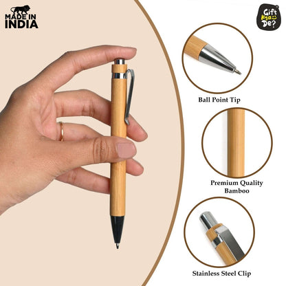 Buy Eco-Friendly Bamboo Pen (Pack Of 5) Online -