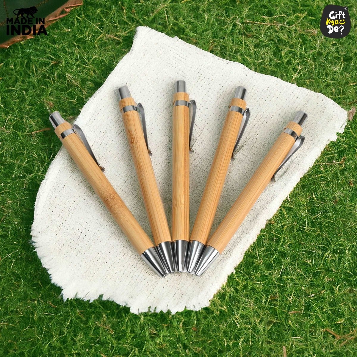 Buy Eco-Friendly Bamboo Pen (Pack Of 5) Online -
