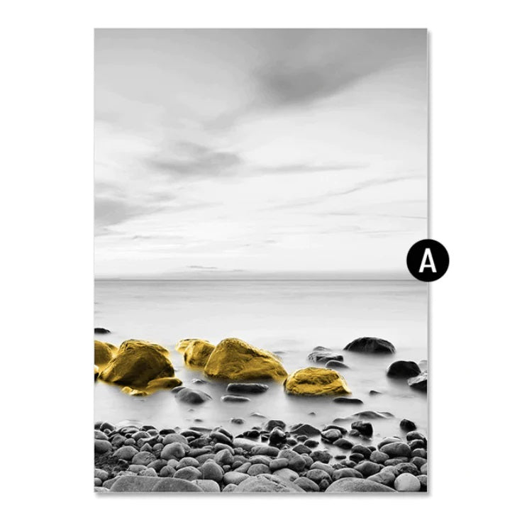 Yellow Splash Canvas WALL PAINTING