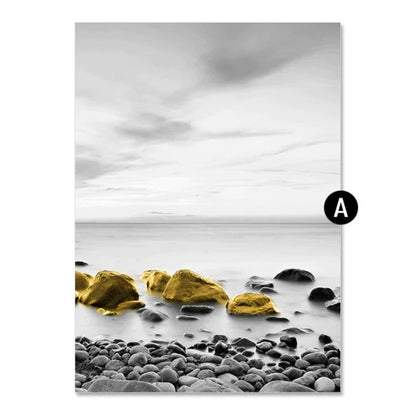Yellow Splash Canvas WALL PAINTING